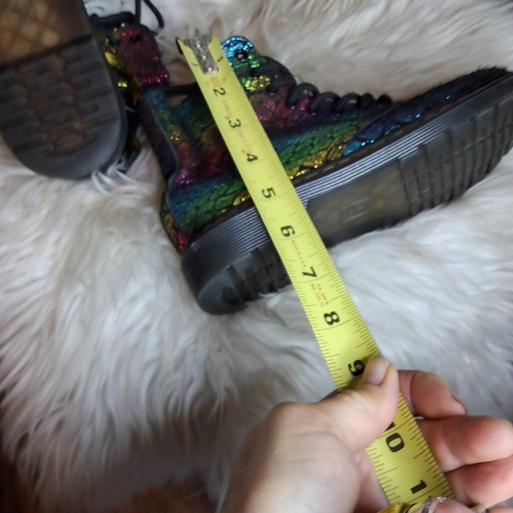 Dr. Martens iridescent croc pascal 1460 lace/ zip combat boots 3 - Picture 10 of 11